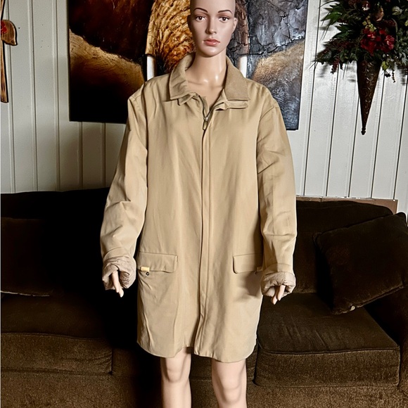 Dimensione ~ Vintage ~ Men’s X-Large ~ Beige ~ Made in Italy ~ Trench Coat - Picture 3 of 15